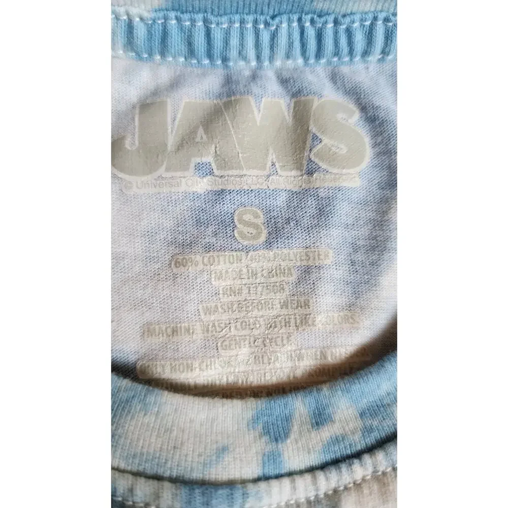 Boys Jaws Tie-Dye Graphic T-Shirt Size S Movie Tee Movie Merch